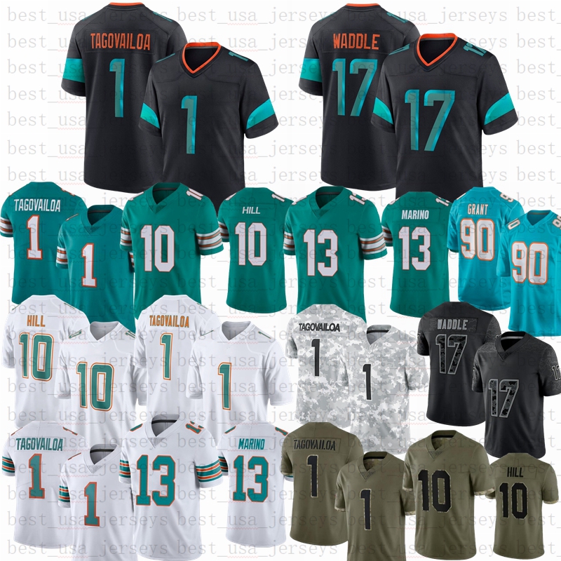 2025 Rivalries Tyreek Hill 17 Jaylen Waddle Football Jersey Tua Tagovailoa Dan Marino Mostert Devon Achane Braxton Berrios Csonka