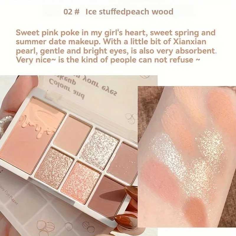 7 Color 2in1 Eyeshadow And Blush Palette Oat Milk Tea Nude Chestnut Matte Shimmer Waterproof LongLasting MakeupXJ251027