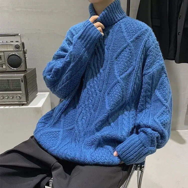 Winter Turtleneck Men Clothes Sweater Coats Solid Color Knitted Pullover Mens Knitwear S3XL 2023 Arrivals B91 251016