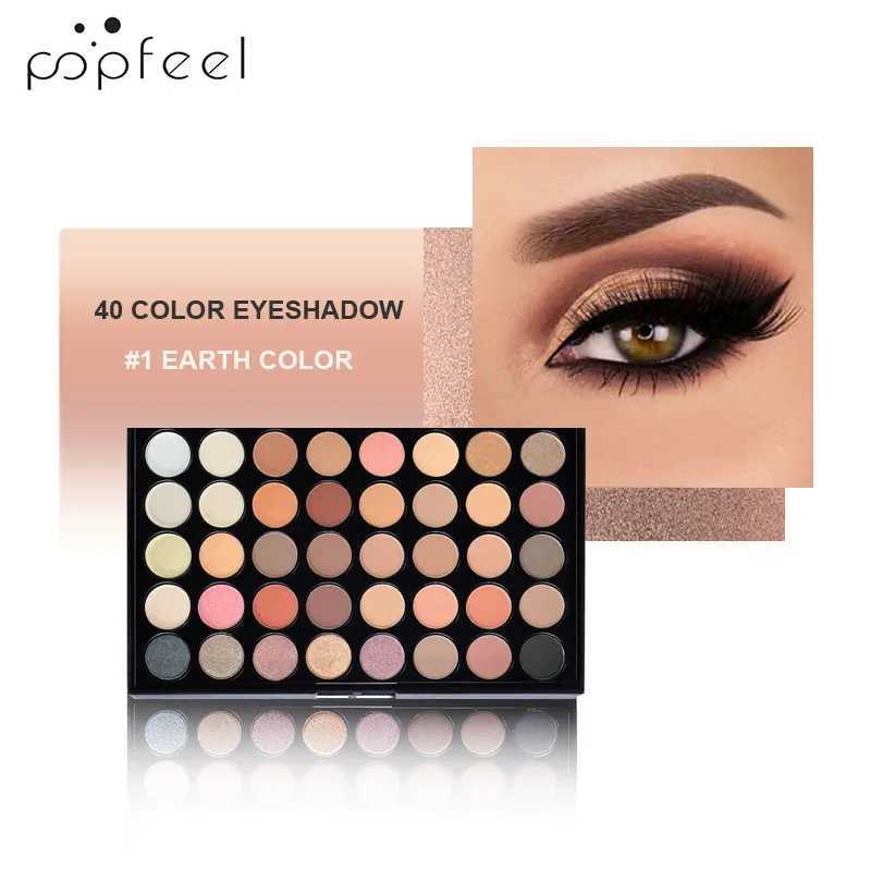 POPFEEL 40Color Eyeshadow Palette with 8 Pink Eyeshadow Brushes Matte Shimmer Shades for Everyday Makeup LonglastingXJ251027