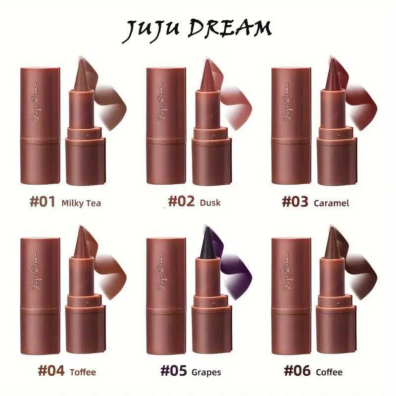 Matte lip liner and lipstick dualpurpose crayon form conical tip purple red tones longlasting waterproof perfect gift W251027