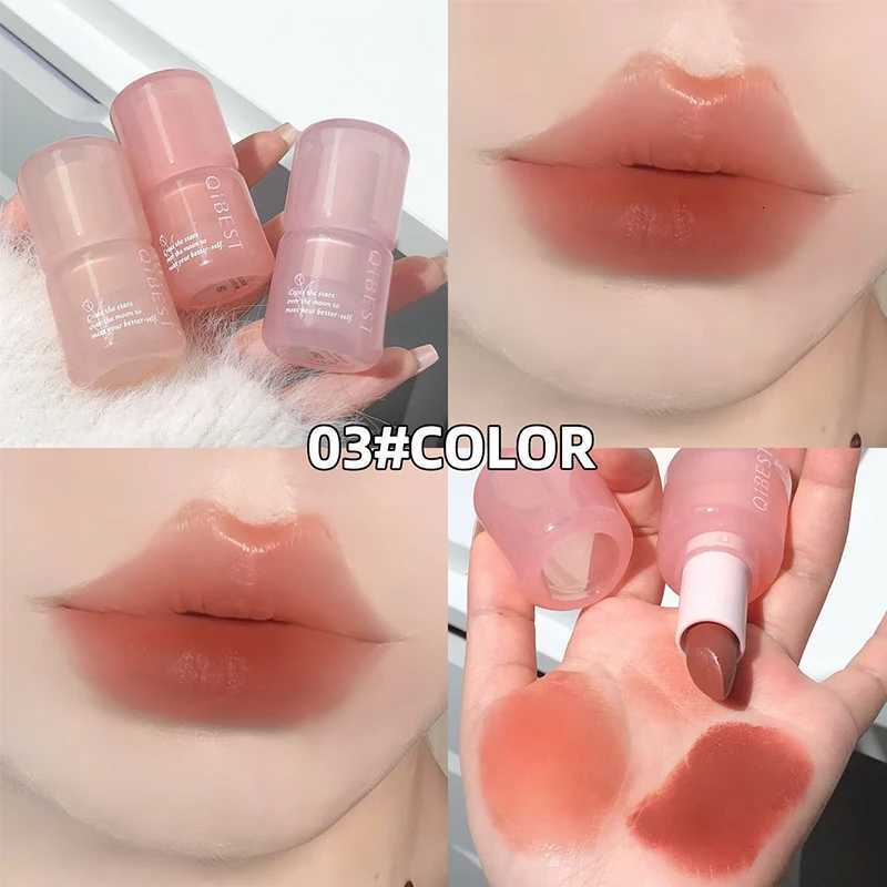 QIBEST Nude Matte Lipstick Waterproof Long Lasting Lip Stain Sexy Red Lipstick Tinted Lips Makeup For Women Korean Cosmetics W251027