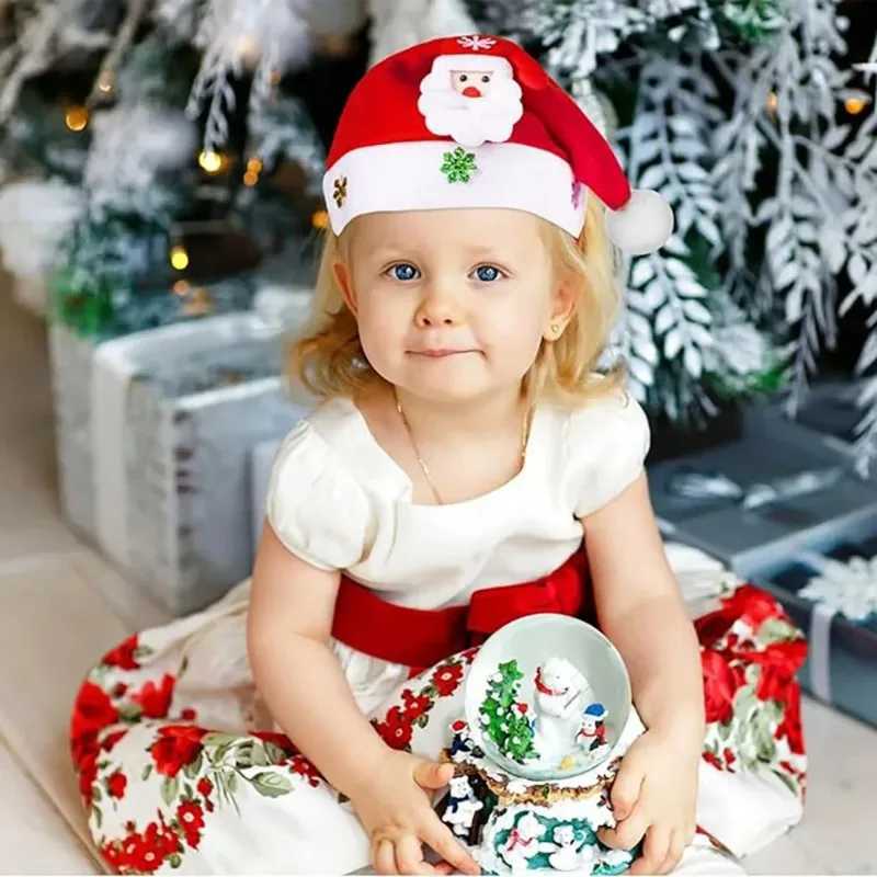 Christmas Hat New Year Cute Kids Adults Cap New Year Elk Snowflakes Hats Costume Santa Claus Xmas Winter Gift DecorW251027