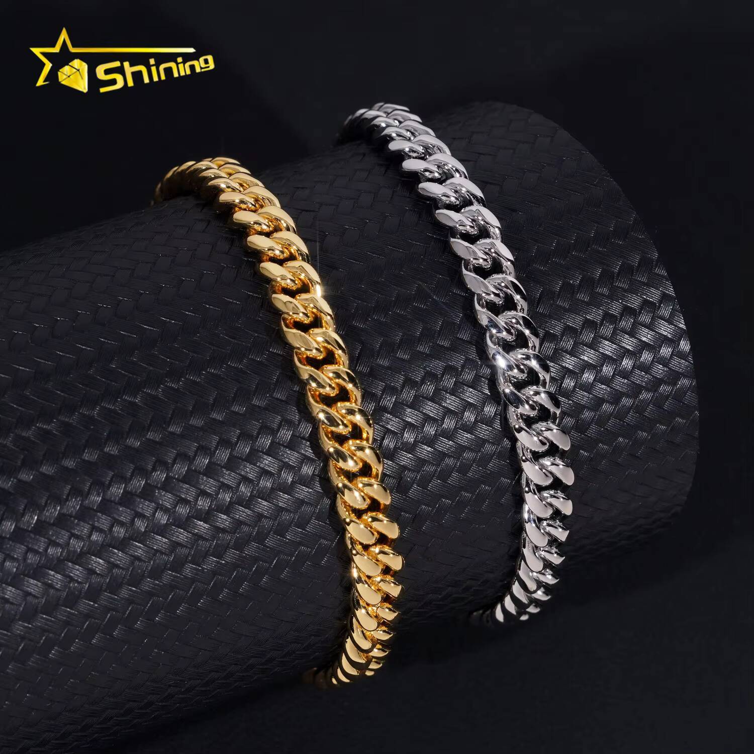 New Stocks Factory Price Hip Hop Jewelry 6mm Solid 925 Sterling Silver Moissanite Lock Stainless Steel Cuban Link Chain