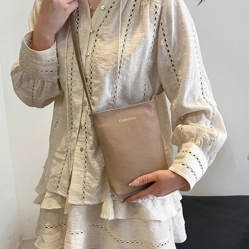 Genuine Leather Small Phone Bag And Purse 100 Cowhide Fashion Women Crossbody Shoulder Sac For Ladies Female Handbag 251027