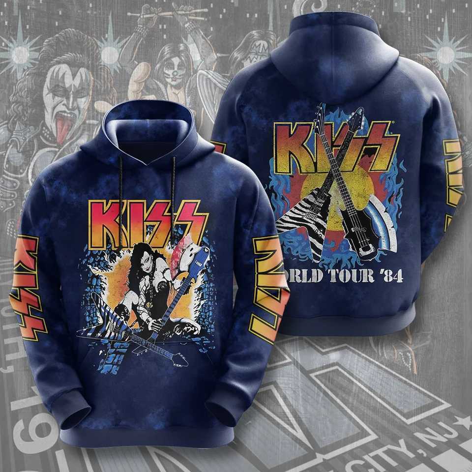 2026 Hot Rock Kiss Hoodies 3D Printed Men Women Funny Long Sleeve Sweatshirt Shirt Street Man Hoodies Tops Y2k Hoodies W251027