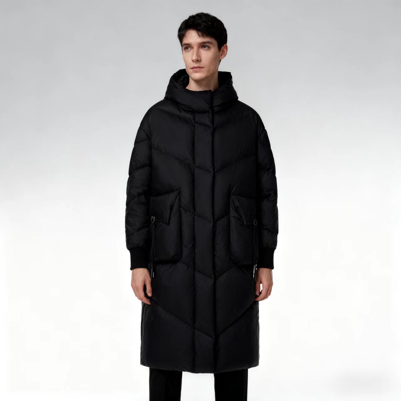 Women's Down & Parkas Elegant Mid-Length Down Coat with Hood for Ladies Durable Insulation & Comfort