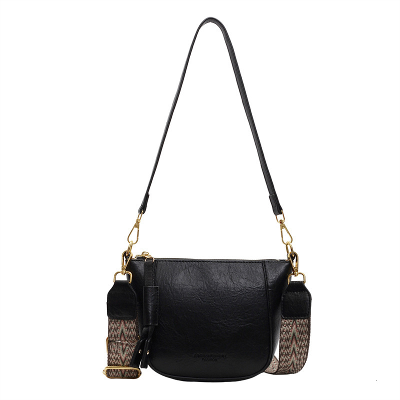 Free shipping designer bag Wide Shoulder Strap Bucket Bag for Women New Versatile Commuter Single Shoulder Crossbody Bag