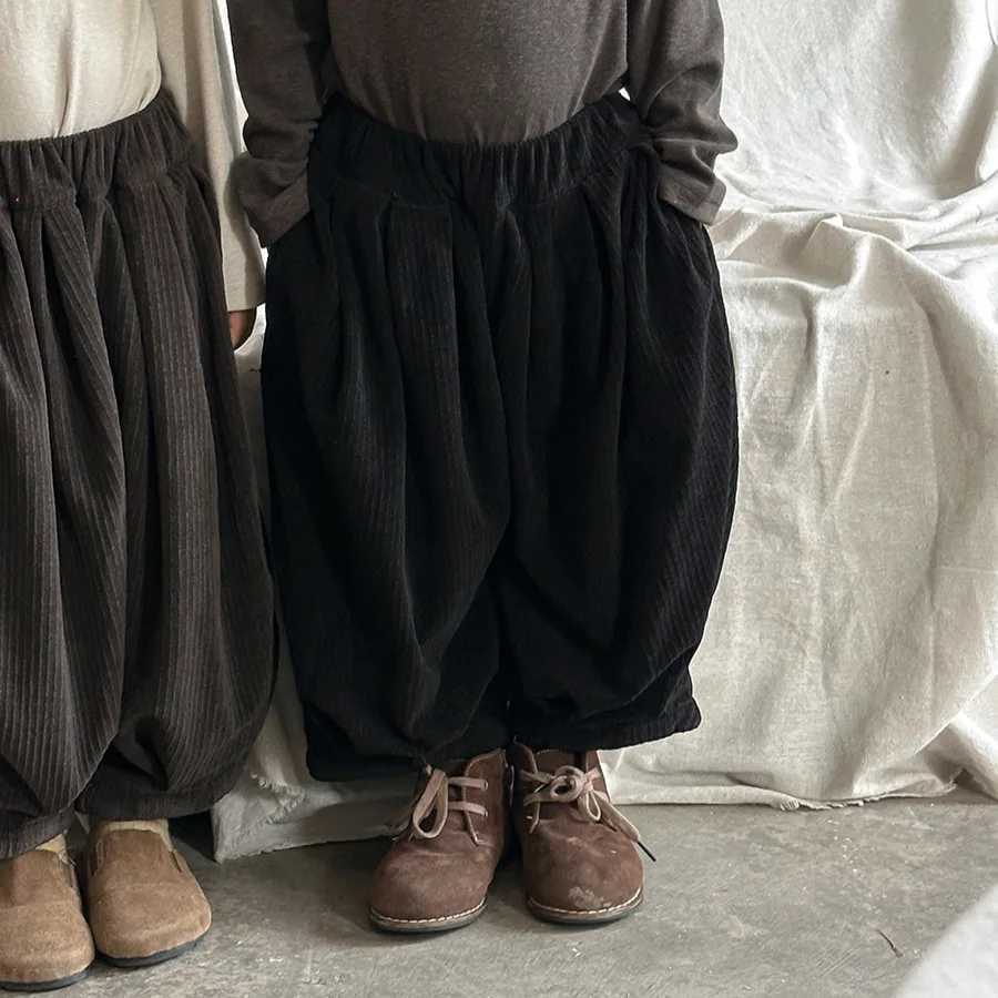 2025 Children Pants Autumn Childrens Knitted Corduroy Pants for Boys and Girls Trousers Kids Loose Bloomers 19YearT251027