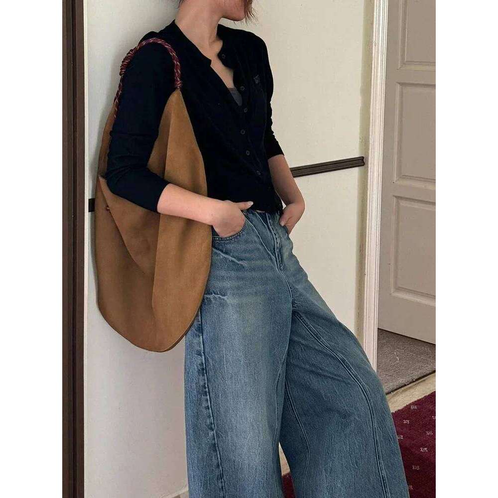 Tote Bag Big Ladies 2024 New Autumn/Winter High-Grade Niche Design Large Capacity Retro Commuter Handbag Shoulder Bags