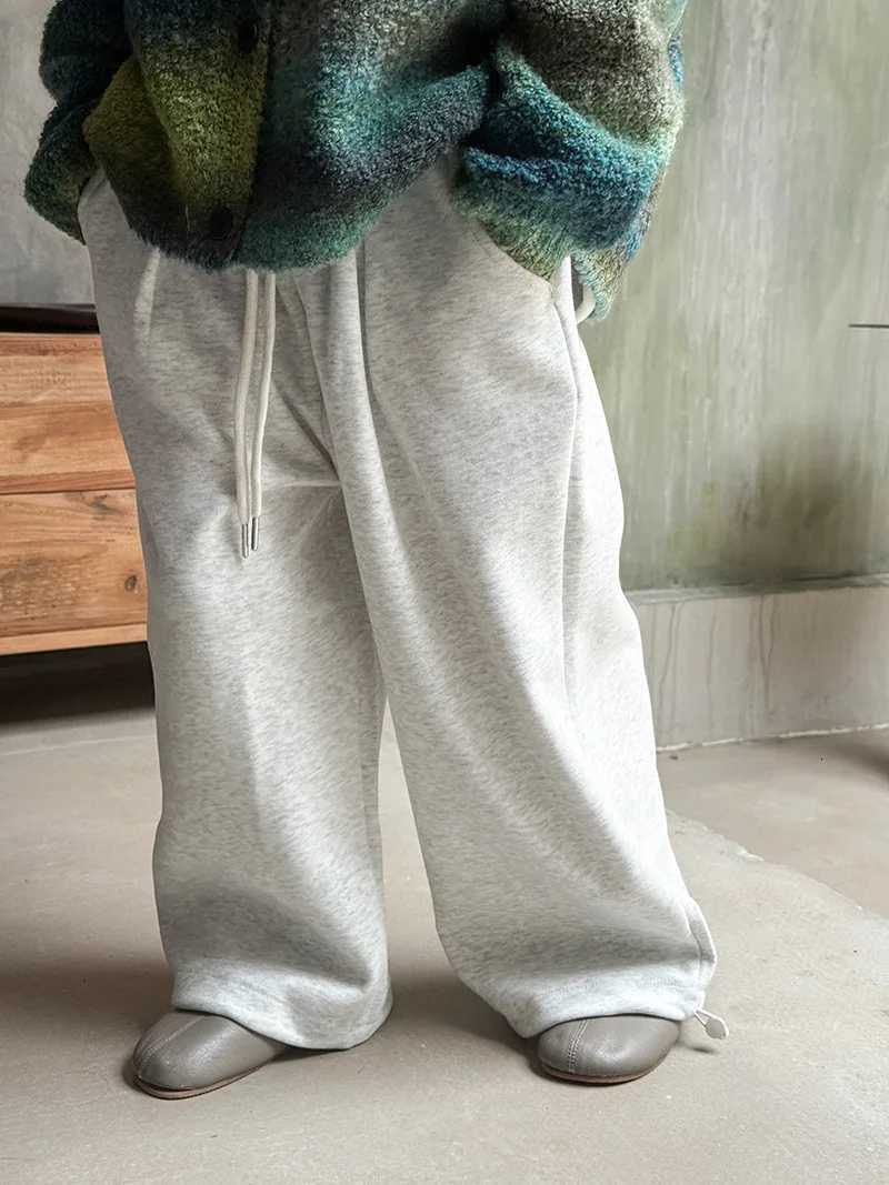 Boys Girls Spring Autumn Pants 2025 New Korean Fashion Sporty Solid Color Daily Trousers for 211Y KidsT251027
