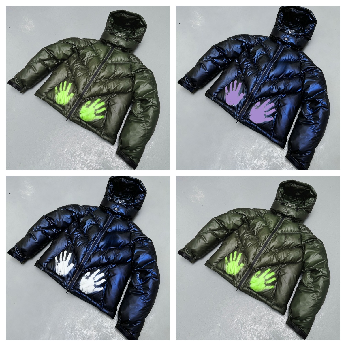 Men's Designer Mer Temperature Cotton-padded Jacket Thick Stitching Embroidery Warm Bread Jacket Loose Heat Reactive Patchwork Jacket Winter