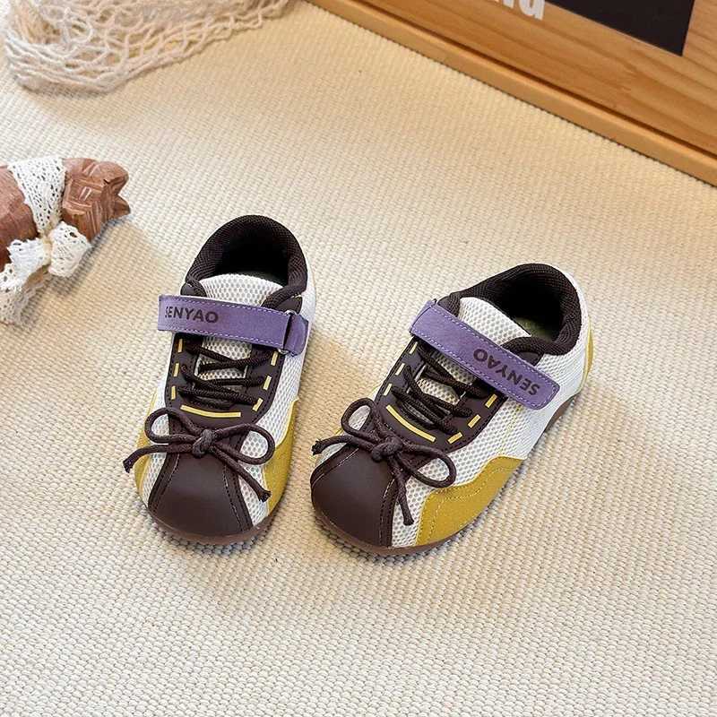 s Casual Sports Shoes with Simple Bows Children Tennis Shoes Mesh Breathable 2025 Autumn New Girls Flat Shoes Flexible Soft S251027