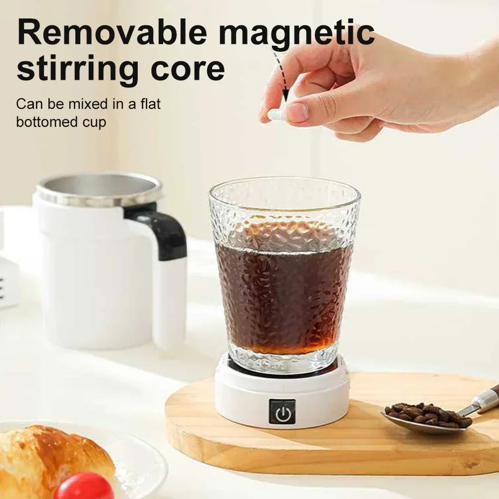USB Automatic Detachable Coffee Cup Intelligent Temperature Measuring Rechargeable Mug Warm Coaster Magnetic Stirring LIYI 251024