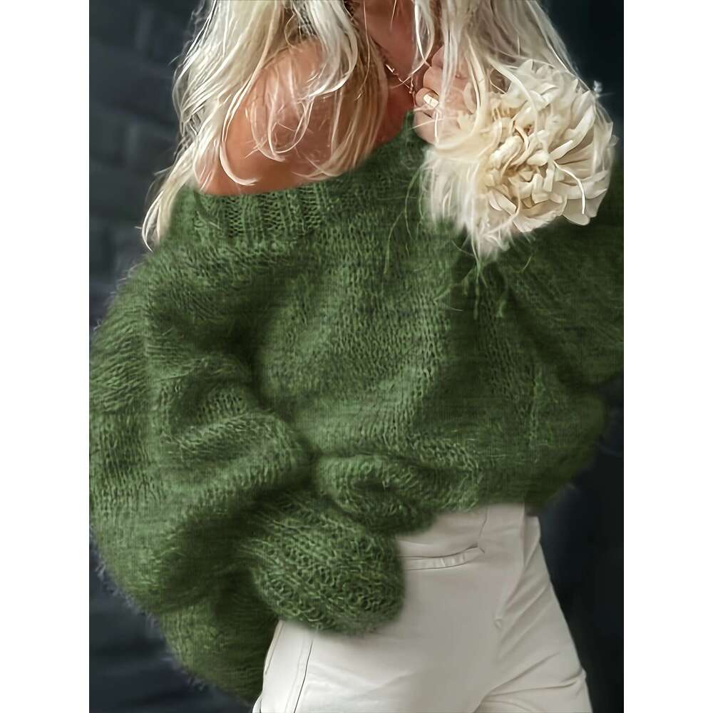 Elegant Sweater Elegant Strapless Soft Chic Pullover Fall/Winter, Everyday & Formal Outfits - Women's Sweater For Office, Party