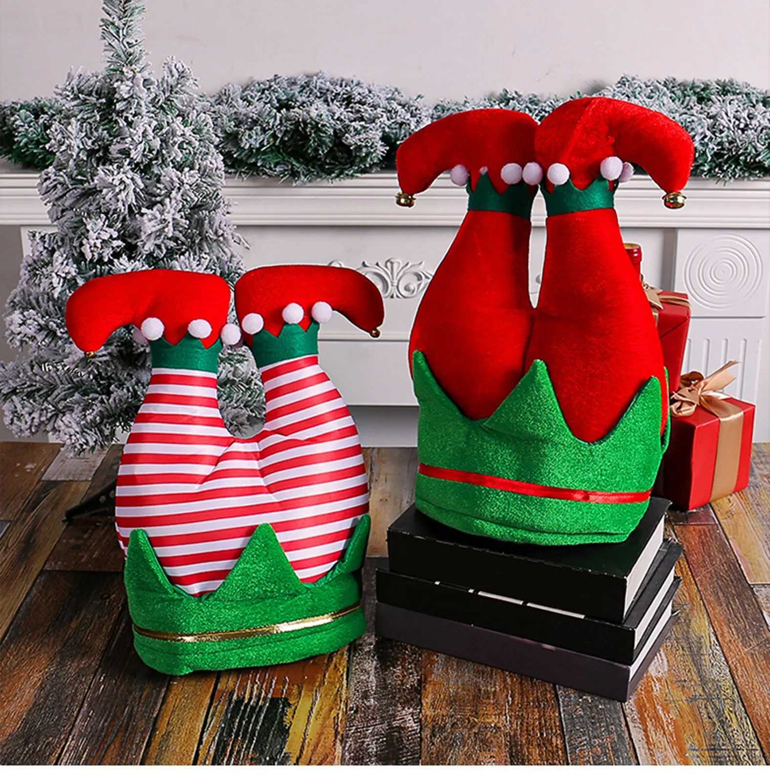 2025 Christmas Twinkles Toe Hat Striped RedWhite Christmas Celebration Costume Party Accessories Props And Party SuppliesW251027