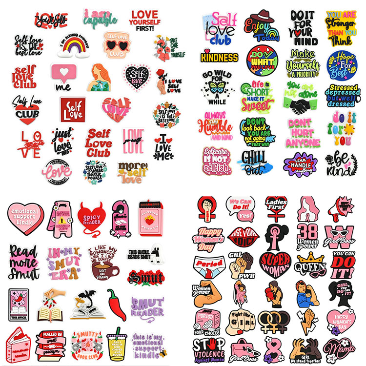 phrase series hole shoe flowers pvc shoe buckle bracelet wristband decoration accessories gift