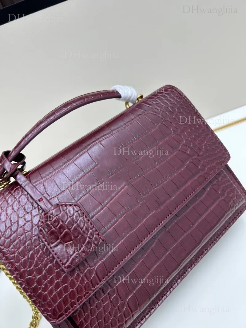 DHGM High quality fashion designer pleated Clamshell chain tote Classic Sunset Beautiful ladies organ bag