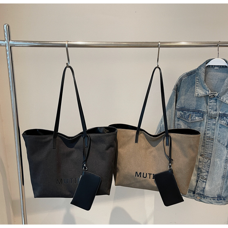 Free shipping designer bag Simple Tote Bag New Casual Letter Large Capacity Canvas Bag Women Fashion Shoulder Bag