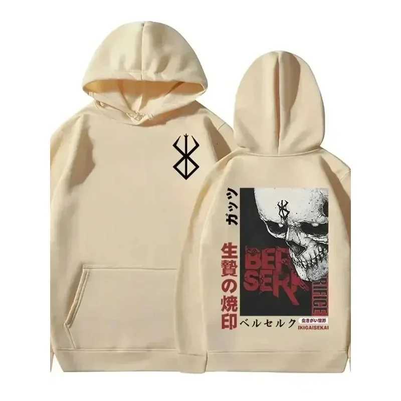 Mens Hoodie Casual Oversized Pullovers Anime Berserk Guts Graphic Print Hoodie Swordsman Casca Brand of Sacrifice Zodd Hoodies W251027