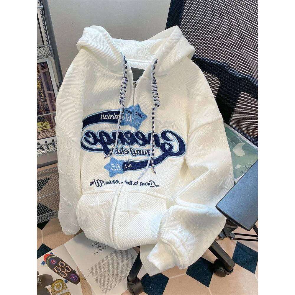 Oversized Hooded Sweatshirt Women Haruku Letter Graphics Print Hoodies Female Korean Fashion Vintage Casual Zipper Streetwear