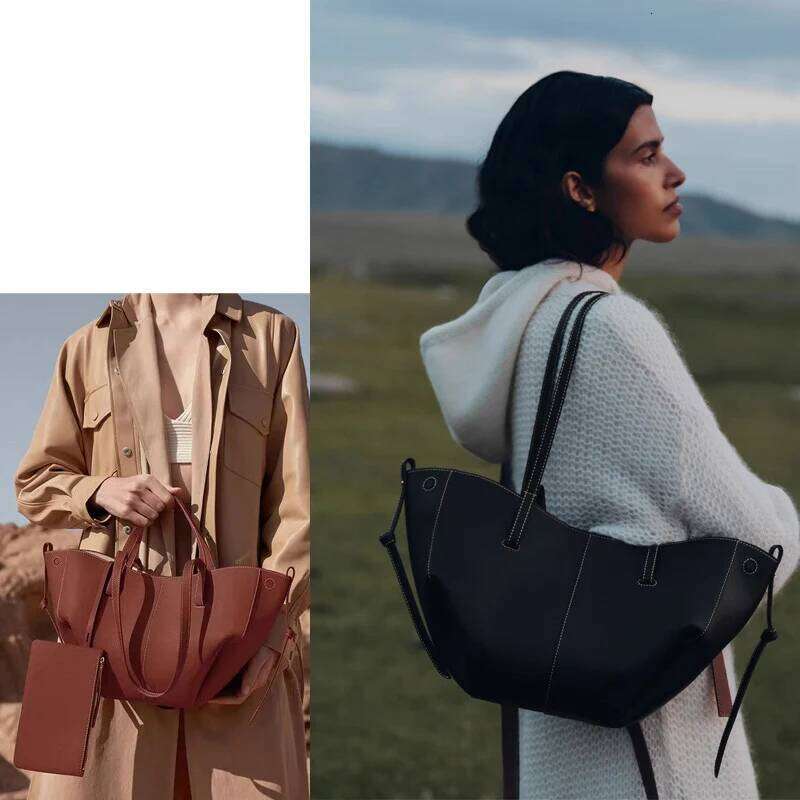 Large Capacity Underarm Bag with Wings - Stylish Tote Design for Females