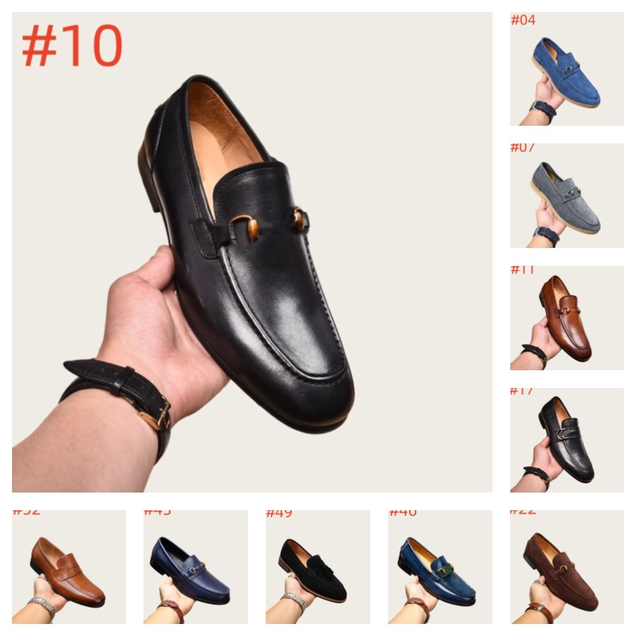 69MODEL Mens Designer Dress Shoes Gradient Color Pointed Toe Shoes Social Shoe Male One Foot Stomp Loafers Black Blue Elegant Party Shoes