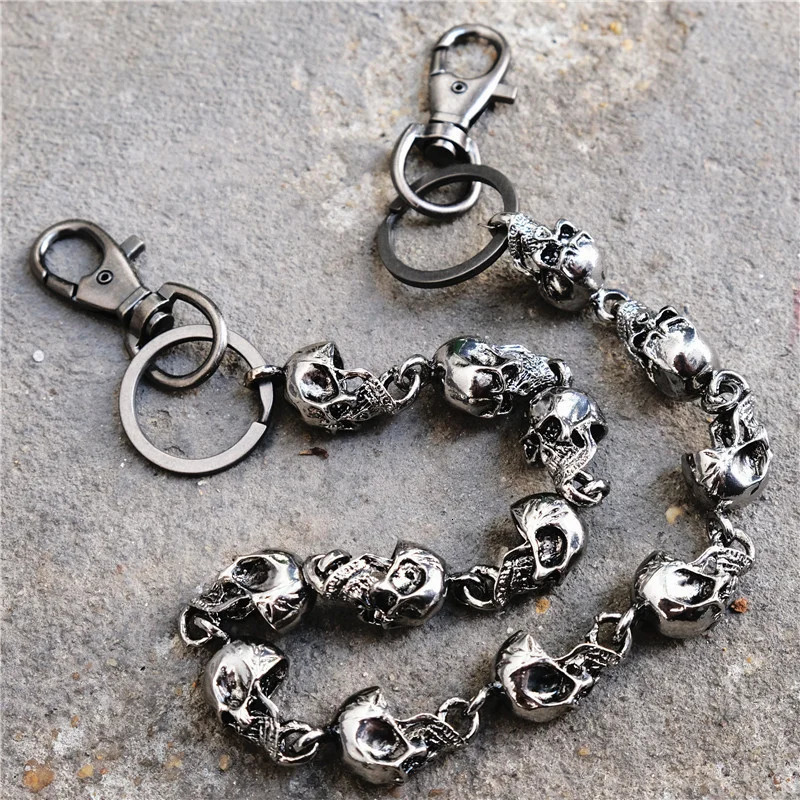 fashion bag chain Gothic keychain mens and womens trouser chains punk hip hop denim waist chain accessories 251023