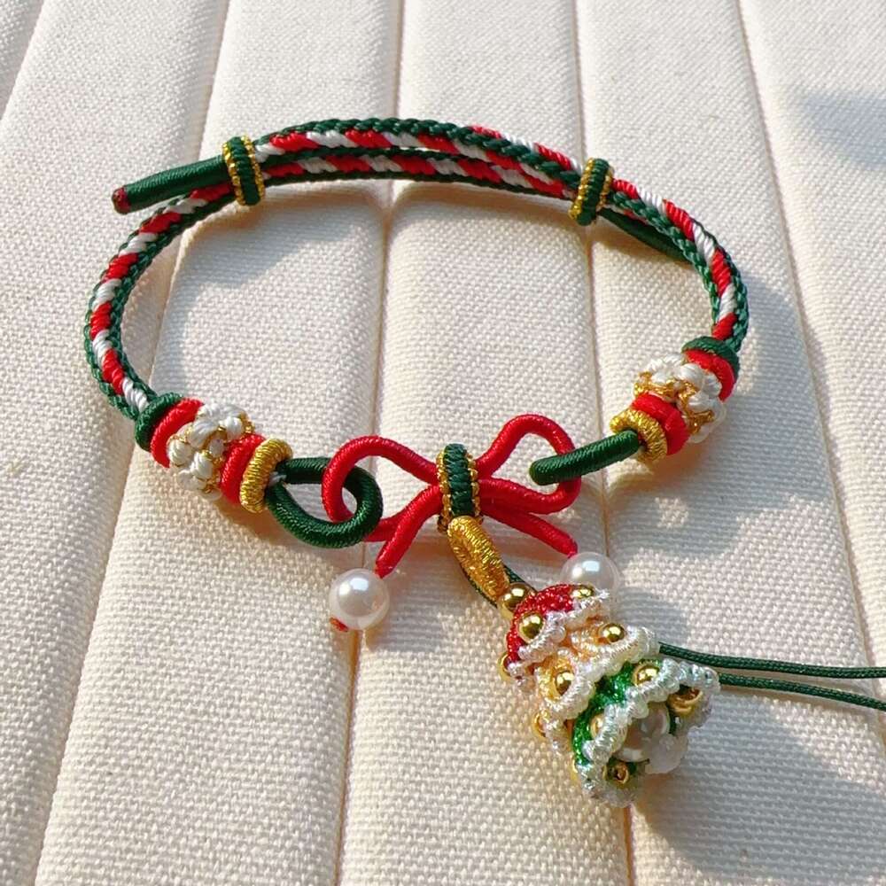 Hand Rope Braided Bracelet Same Style Bowknot Fugitive Princess Christmas Tree Snowflake Diy