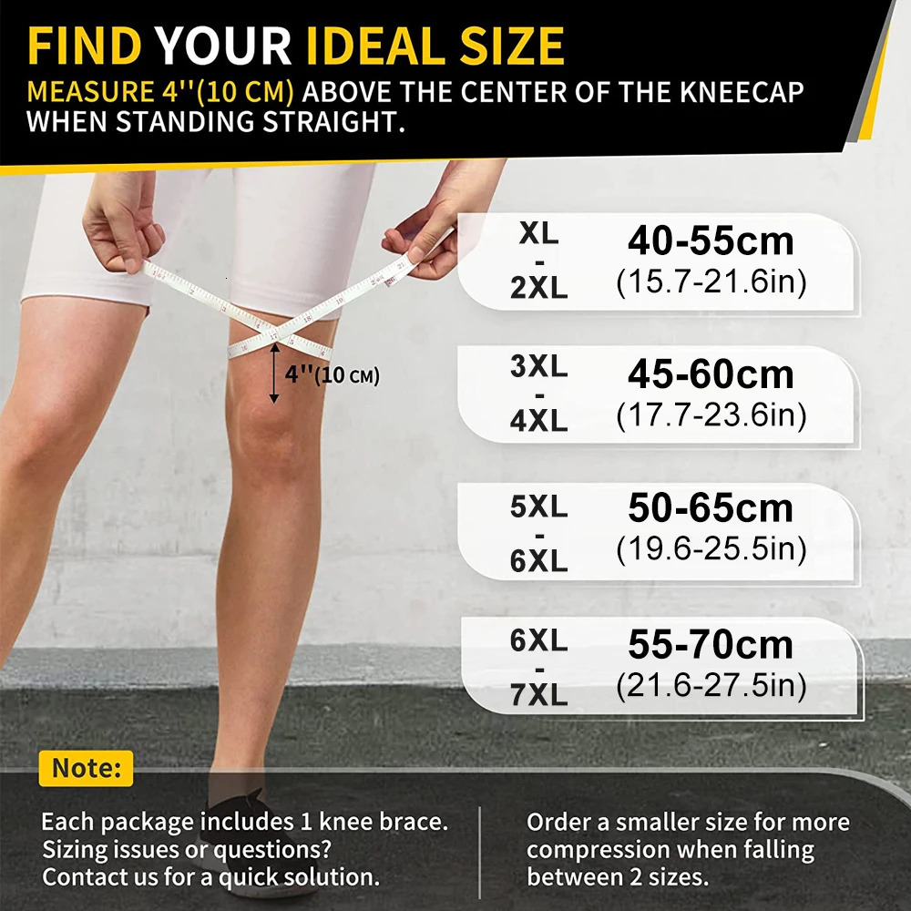 1pc Plus Size Knee Brace for Women Men Adjustable Extra Large Knee Support Brace for Meniscus Tear Arthritis Pain Compression 251023