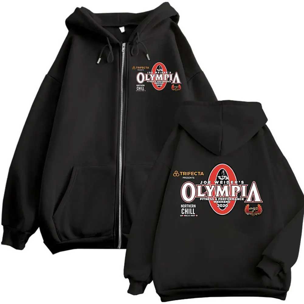 Olympia Gym Fitness Pump Cover Zipper Hoodie Men Women High Quality Zip Up Jacket Coat Autumn Winter Fashion Oversized Pullovers W251027