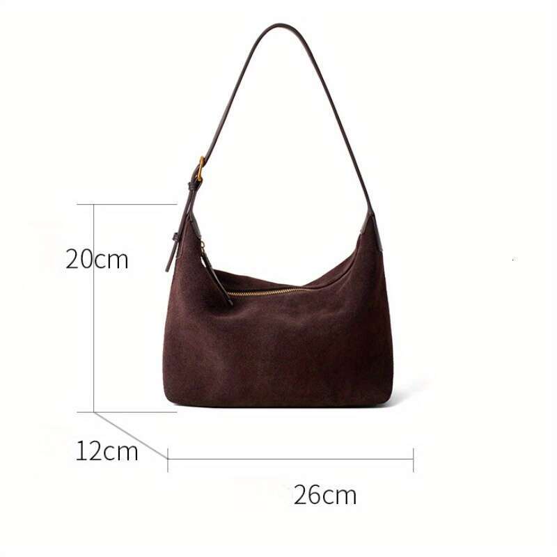 2025 New Frosted Cowhide Tote Genuine Leather Women's Bag, Crossbody With A High-End Feel For Women, Simple Casual Shoulder Bag
