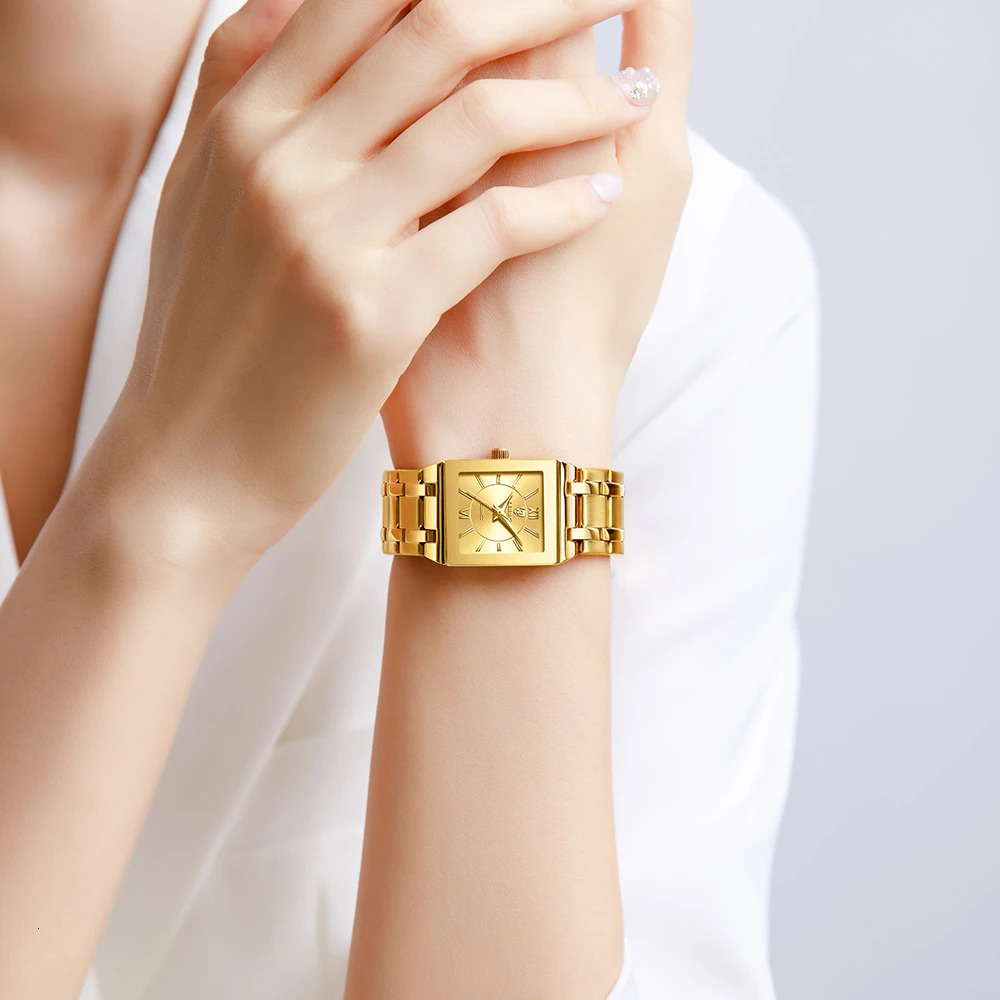 LIEBIG Lady Simple Waterproof Quartz Wristwatches Fashion Womens Watches Ladies Elegant Stainless Steel Strap Time Watch 251021