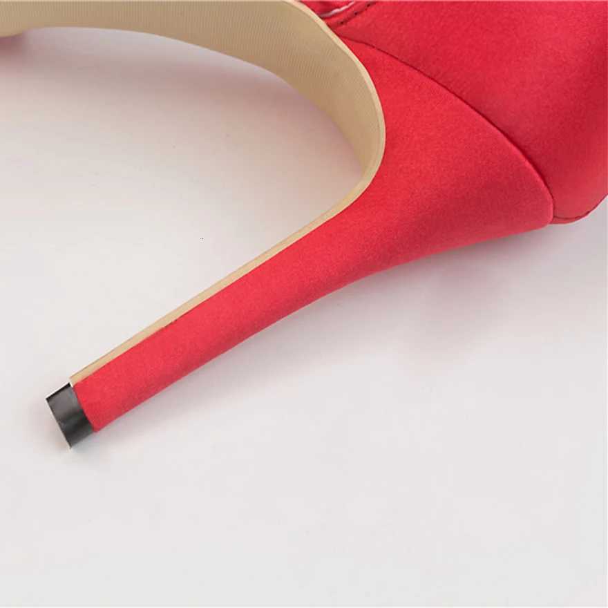 2025 New Elegant Pearl Metal Buckle High Heels Women Sandals Korean Fi Soft Silk Pointed Ladies Shoes Party Sandals ShallowXJ251027