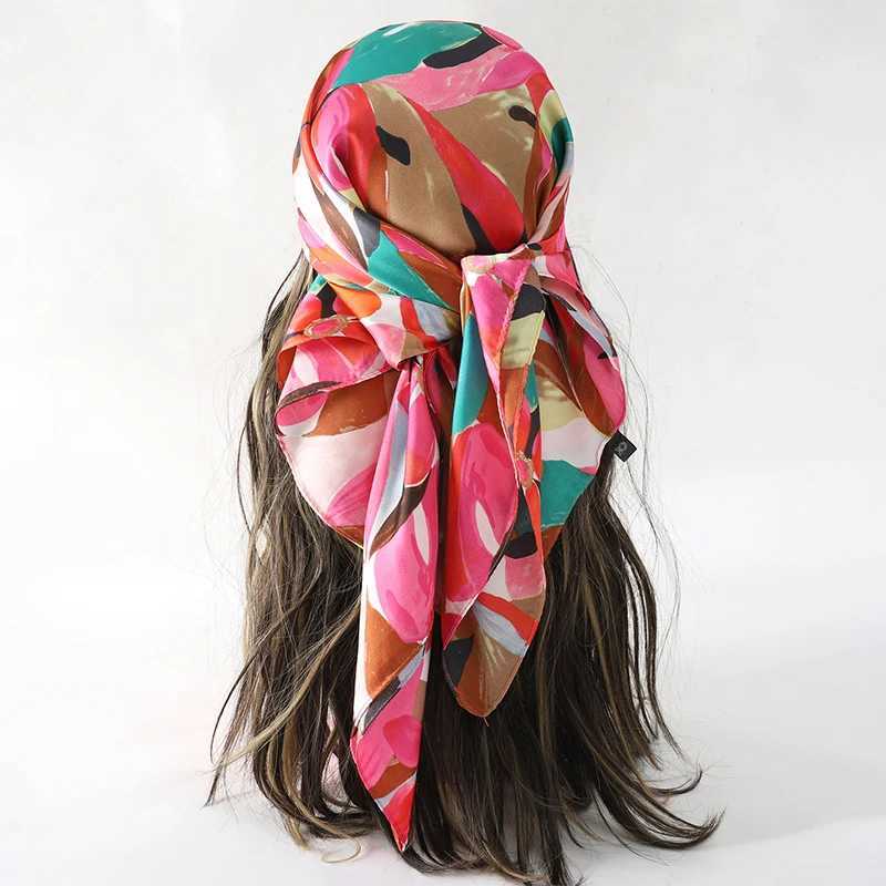 70cm Design Hair Bands Square Scarves Fashion Print Satin Silk Scarf for Wen Neckerchi Wrist Wraps Lady Ribbon Shawl FoardW251027