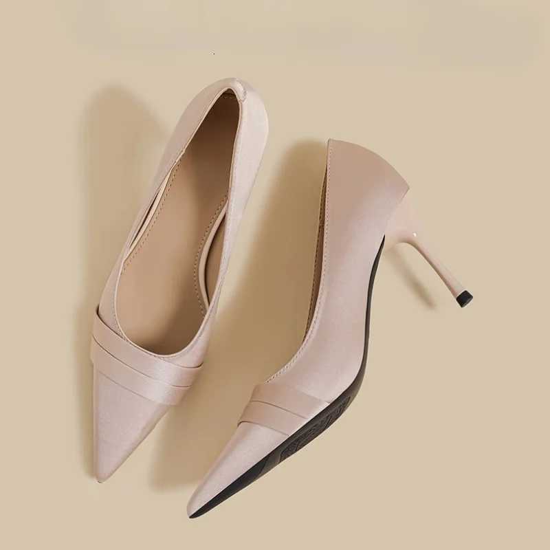 2025 New Shoes Silks Satins Women Pumps Fi High Heels Sexy Party Shoes Pointed Tip Pumps Woman Stilettos Heels LadyXJ251027