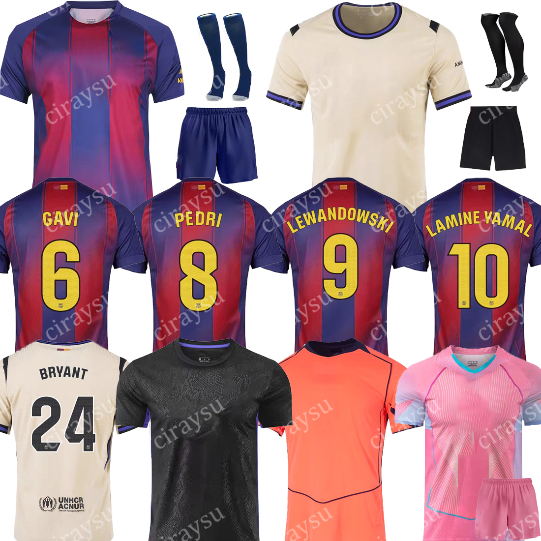 25 26 LAMINE YAMAL PEDRI GAVI Soccer Jersey RAPHINHA Camiseta De Football Shirt KOUNDE F. DE JONG FERMIN 2025 2026 OLMO BALDE CUBARSI Football RAPHINHA Player Men Kids