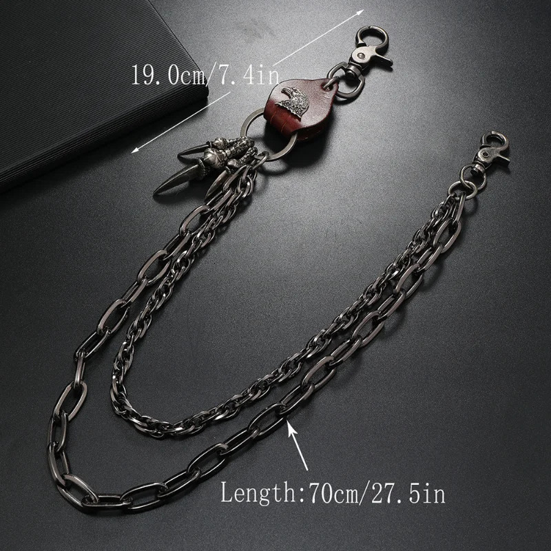 fashion bag chain Gothic keychain mens and womens trouser chains punk hip hop denim waist chain accessories 251023