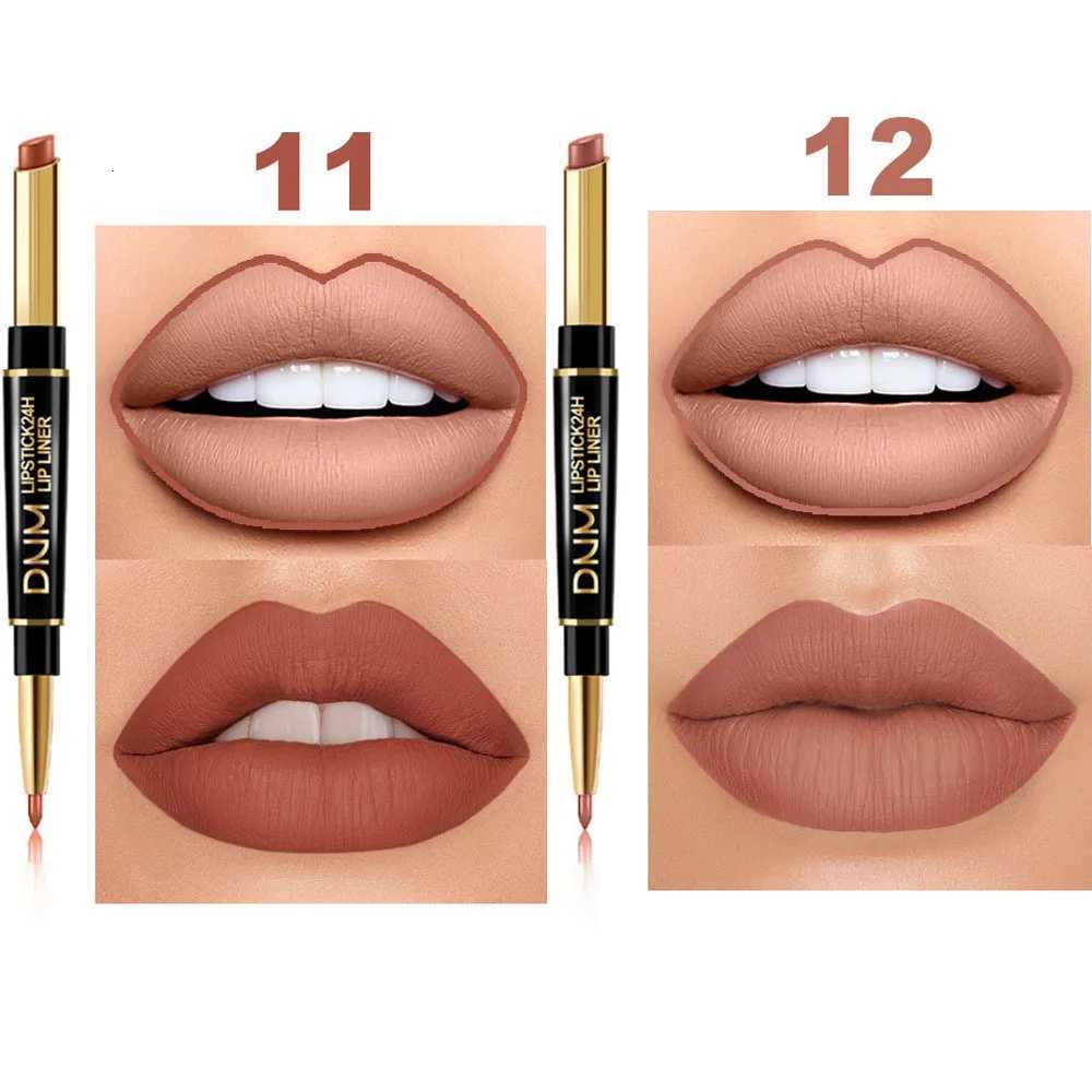 6PCSSET Double Ended Matte Lipstick Makeup Long Lasting Waterproof Nude Lipsticks Lips Liner Pencil Woman Cosmetics Beauty Kit W251027