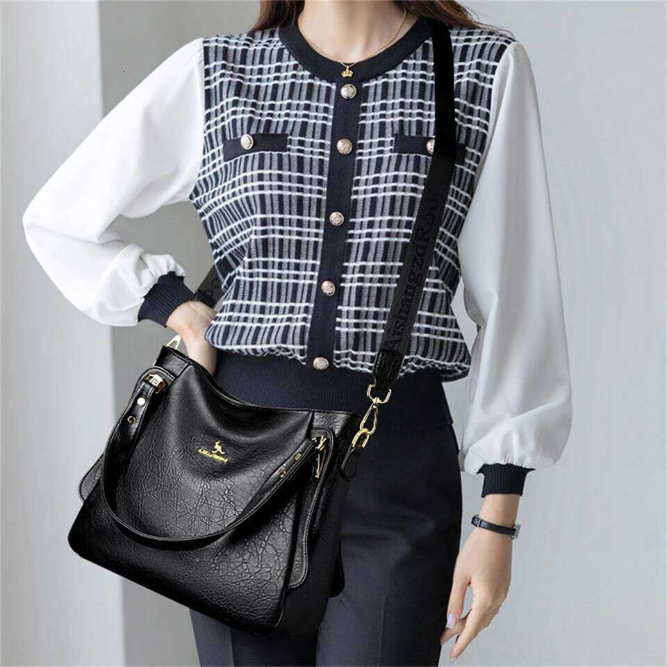 Genuine Brand Soft Leather Top-Handle Bags Female Handbags Women Shoulder Crossbody Tote Messanger Bag Large Capacity Sac A Main