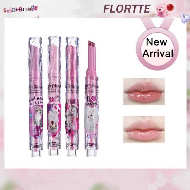 New ArrivalFLORTTE Shimmer Lipstick Solid Lip Balm Moisturizing Water Gloss Lip Glaze W251027