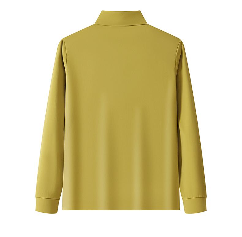 7A Antibacterial UV Protection Seamless Anti-Wrinkle Collared Long-Sleeve Polo Shirt Unisex Style 7 Colors JX-N1006