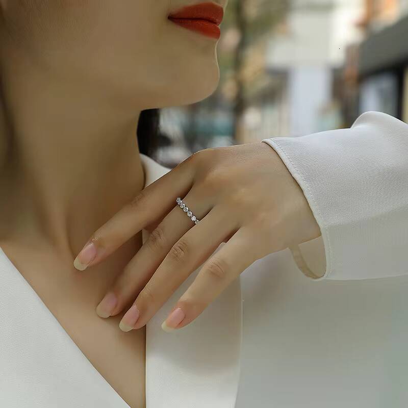 Elegant VVS1 D Color Moissanite Ring 925 Silver Anniversary GRA Certification Moissanite Fine Jewelry Ring