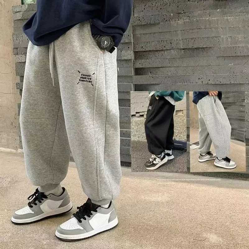 Autumn Kids Boys Thin Letter Sweatpant Ankle Length Harem Pant 3y Young Child Clothes Spring Girls Elastic Waist Sport TrousersT251027