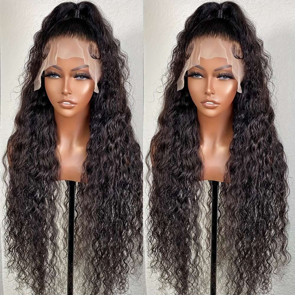 Heat Resistant Synthetic Lace Front Wig - 13X4 Inch Loose Curly Wave With , Density Natural Look For Daily & Use, Unisex Adult Hair Replacement, Party