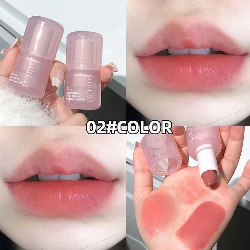 QIBEST Nude Matte Lipstick Waterproof Long Lasting Lip Stain Sexy Red Lipstick Tinted Lips Makeup For Women Korean Cosmetics W251027