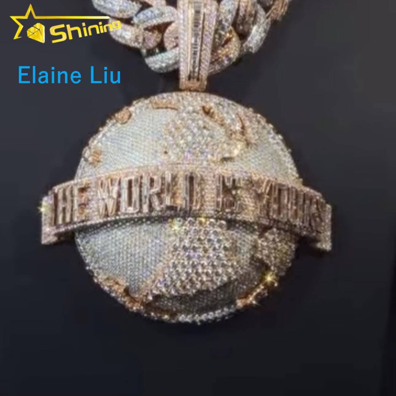 VVS Moissanite Pendant Moissanite Hip Hop Jewelry Sterling Silver 925 Diamond Custom Iced Out Pendant