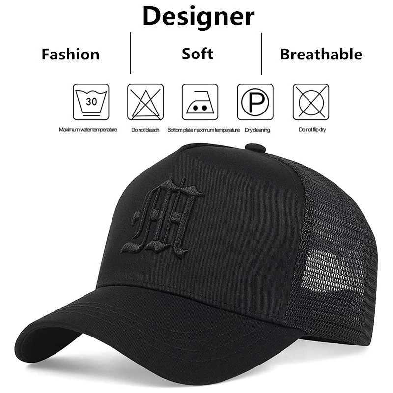 Unisex Gothic Letter Embroidery Baseball Net Caps Spring and Summer Outdoor Adjustable Casual Hats Sunscreen HatW251027