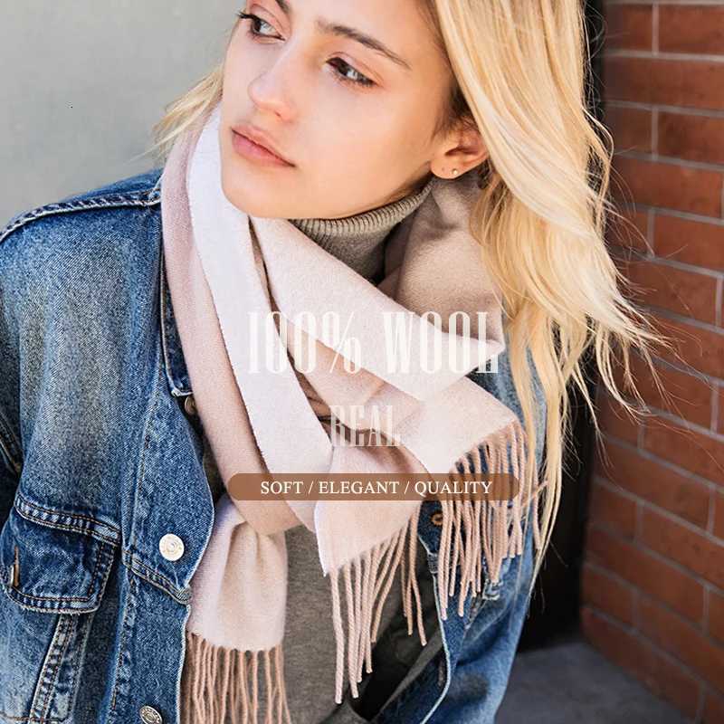 Wool Scarf Wen Doub sided Winter Wen Cashmere Scarf Pashmina Shawls And Wraps Fa Foard Hijab Wool Stos ScarvesW251027