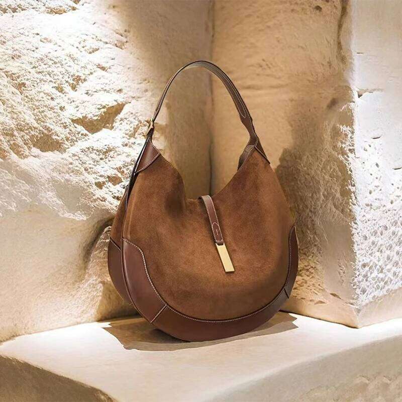 Designer Luxury New Suede Vintage Shoulder Women Bags Ladies Underarm Large Capacity Tote Bag
